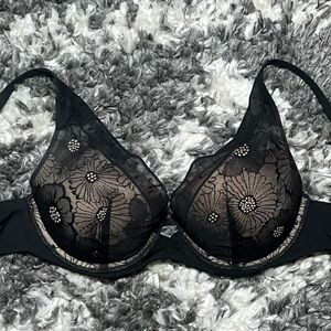 Black Plunge Bra